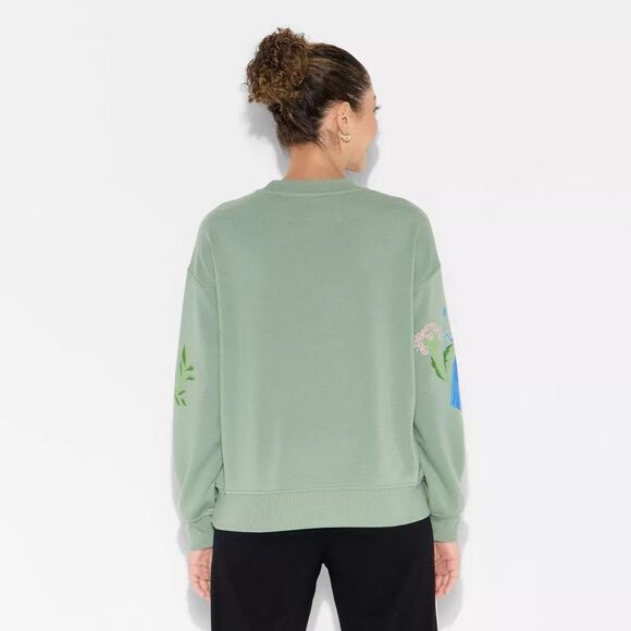 NEW Wicked For Good Target Graphic Pullover Sweatshirt Sage Green Medium - Picture 2 of 2